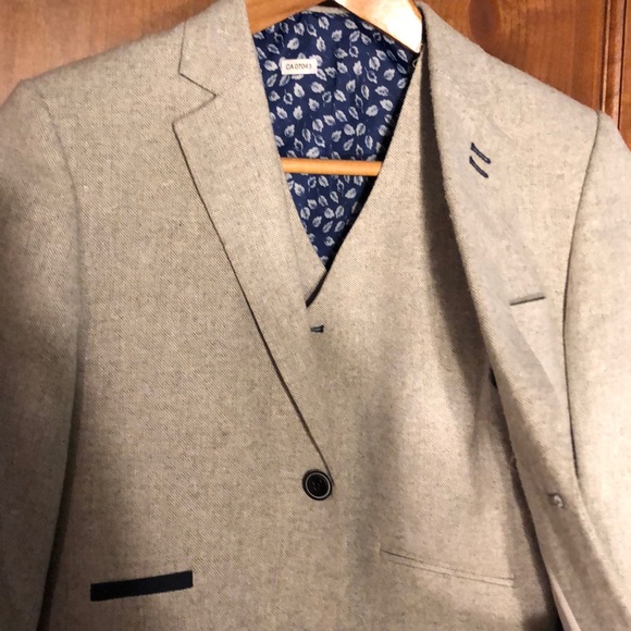 Gray blue jacket blazer boy 10 - Picture 2 of 7